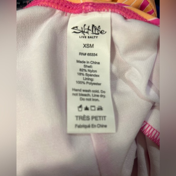 Salt Life 3pc Set Ruana OSFM Dress Small Bathing Suit XS NWT Magen Pink & Coral - Picture 12 of 16